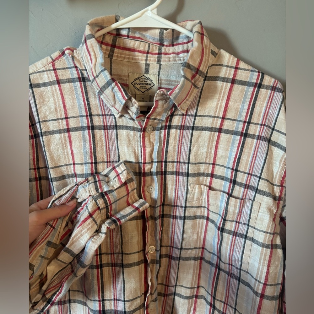 St. John’s Bay Plaid Button-Down Shirt